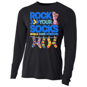 Rock Your Socks World Down Syndrome Awareness Day Cooling Performance Long Sleeve Crew