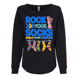 Rock Your Socks World Down Syndrome Awareness Day Womens California Wash Sweatshirt