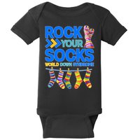 Rock Your Socks World Down Syndrome Awareness Day Baby Bodysuit