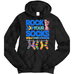 Rock Your Socks World Down Syndrome Awareness Day Tie Dye Hoodie