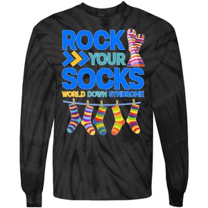 Rock Your Socks World Down Syndrome Awareness Day Tie-Dye Long Sleeve Shirt