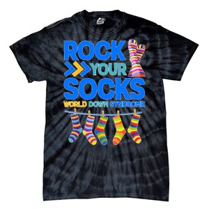 Rock Your Socks World Down Syndrome Awareness Day Tie-Dye T-Shirt