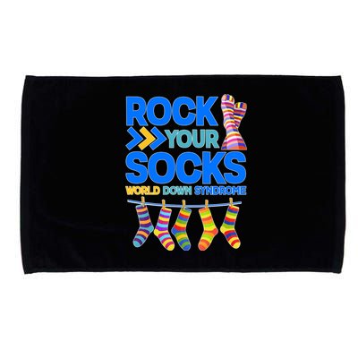 Rock Your Socks World Down Syndrome Awareness Day Microfiber Hand Towel