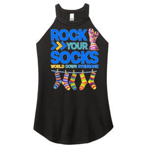 Rock Your Socks World Down Syndrome Awareness Day Women's Perfect Tri Rocker Tank