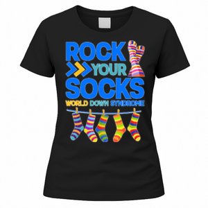 Rock Your Socks World Down Syndrome Awareness Day Women's T-Shirt