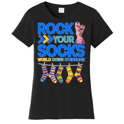 Rock Your Socks World Down Syndrome Awareness Day Women's T-Shirt