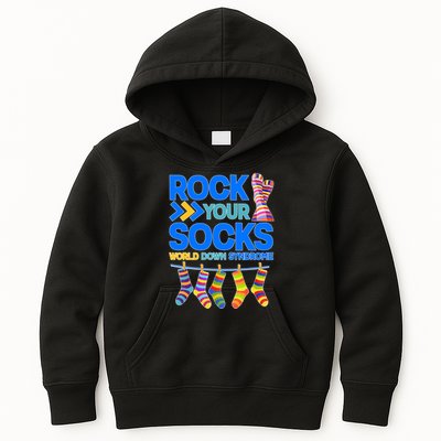 Rock Your Socks World Down Syndrome Awareness Day Kids Hoodie