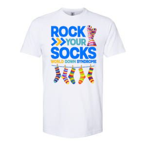 Rock Your Socks World Down Syndrome Awareness Day Softstyle CVC T-Shirt