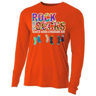 Rock Your Socks World Down Syndrome Day Cooling Performance Long Sleeve Crew