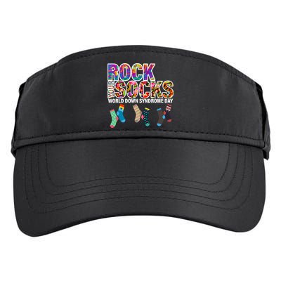 Rock Your Socks World Down Syndrome Day Adult Drive Performance Visor