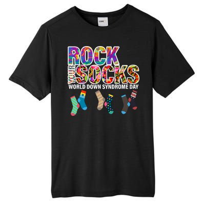 Rock Your Socks World Down Syndrome Day Tall Fusion ChromaSoft Performance T-Shirt