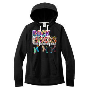 Rock Your Socks World Down Syndrome Day Women's Fleece Hoodie