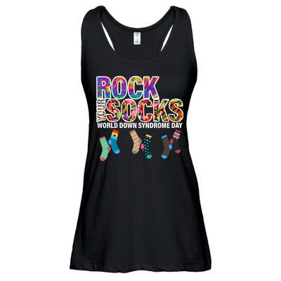 Rock Your Socks World Down Syndrome Day Ladies Essential Flowy Tank