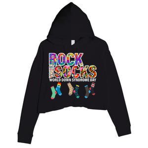 Rock Your Socks World Down Syndrome Day Crop Fleece Hoodie