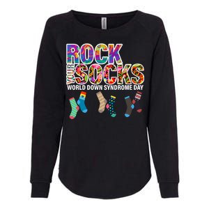 Rock Your Socks World Down Syndrome Day Womens California Wash Sweatshirt