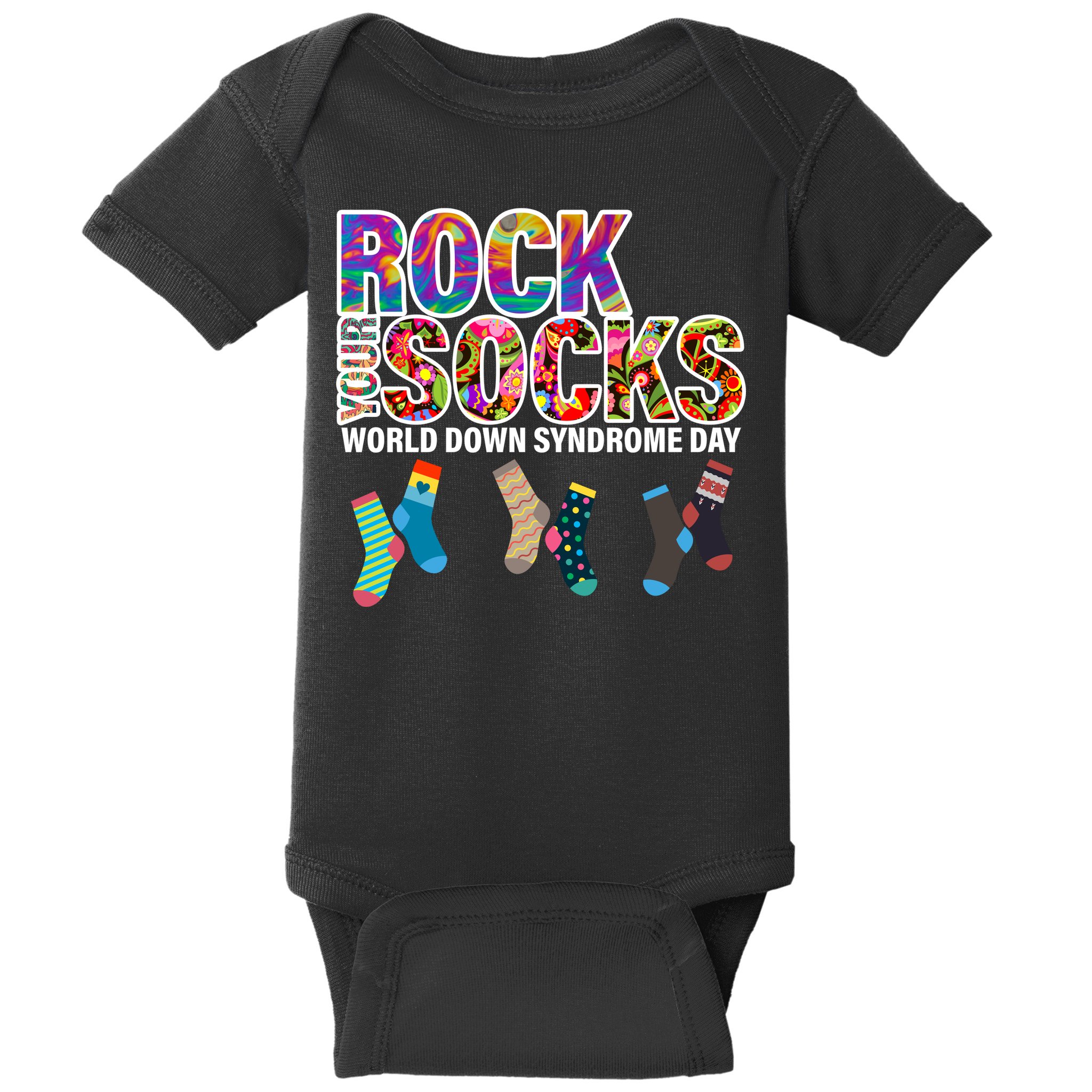 Rock Your Socks World Down Syndrome Day Baby Bodysuit