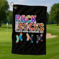 Rock Your Socks World Down Syndrome Day Golf Towel
