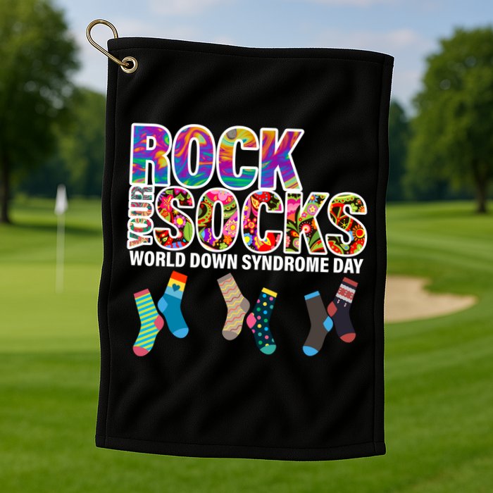 Rock Your Socks World Down Syndrome Day Golf Towel