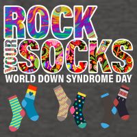 Rock Your Socks World Down Syndrome Day Vector Backpack