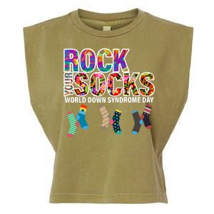 Rock Your Socks World Down Syndrome Day Garment-Dyed Women's Muscle Tee