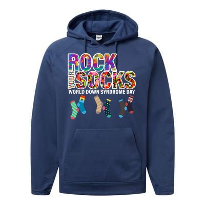 Rock Your Socks World Down Syndrome Day Performance Fleece Hoodie