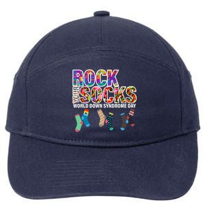 Rock Your Socks World Down Syndrome Day 7-Panel Snapback Hat