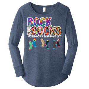 Rock Your Socks World Down Syndrome Day Women's Perfect Tri Tunic Long Sleeve Shirt