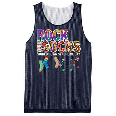 Rock Your Socks World Down Syndrome Day Mesh Reversible Basketball Jersey Tank