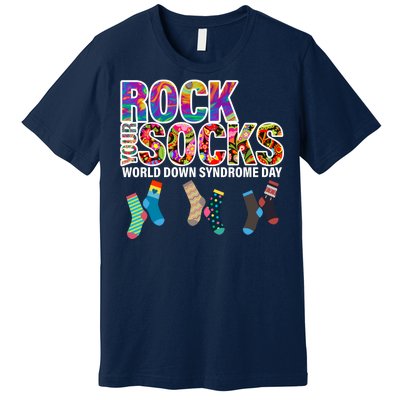 Rock Your Socks World Down Syndrome Day Premium T-Shirt