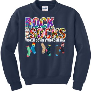 Rock Your Socks World Down Syndrome Day Kids Sweatshirt