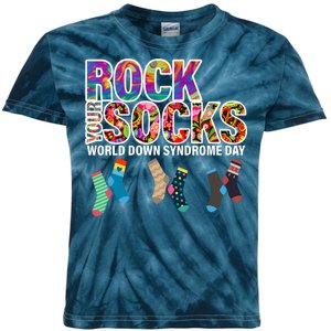 Rock Your Socks World Down Syndrome Day Kids Tie-Dye T-Shirt