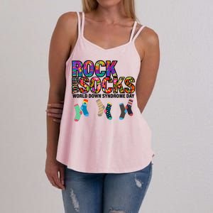 Rock Your Socks World Down Syndrome Day Women's Strappy Tank