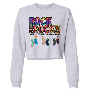 Rock Your Socks World Down Syndrome Day Cropped Pullover Crew