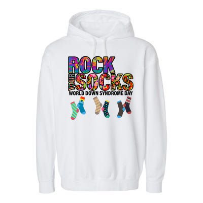 Rock Your Socks World Down Syndrome Day Garment-Dyed Fleece Hoodie