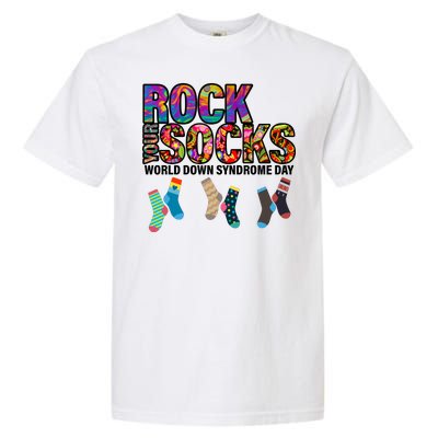 Rock Your Socks World Down Syndrome Day Garment-Dyed Heavyweight T-Shirt