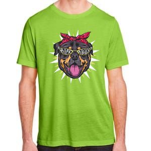 Rockabilly Rottweiler Dog Adult ChromaSoft Performance T-Shirt