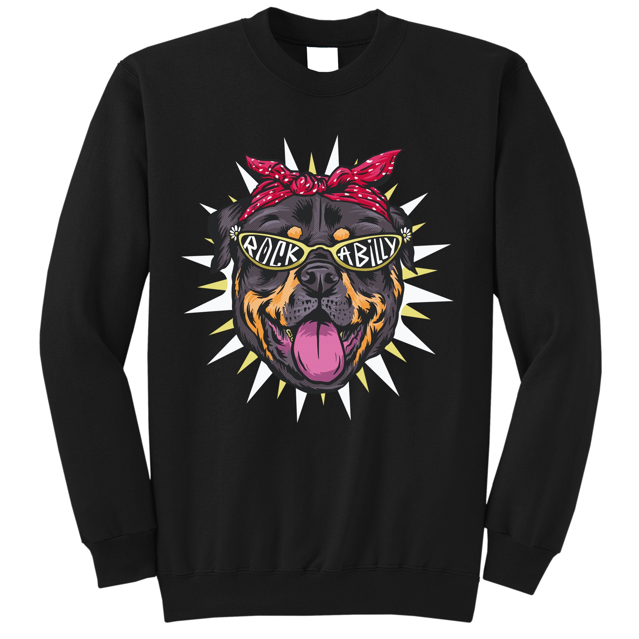 Rockabilly Rottweiler Dog Sweatshirt