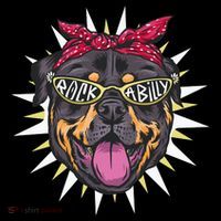 Rockabilly Rottweiler Dog Impact Tech Backpack