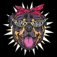 Rockabilly Rottweiler Dog Cooling Performance Long Sleeve Crew