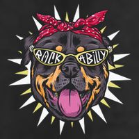 Rockabilly Rottweiler Dog 25L Jumbo Tote