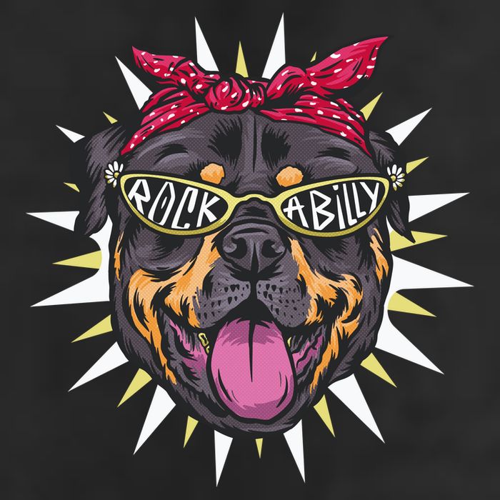 Rockabilly Rottweiler Dog 25L Jumbo Tote
