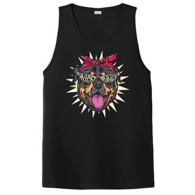 Rockabilly Rottweiler Dog PosiCharge Competitor Tank