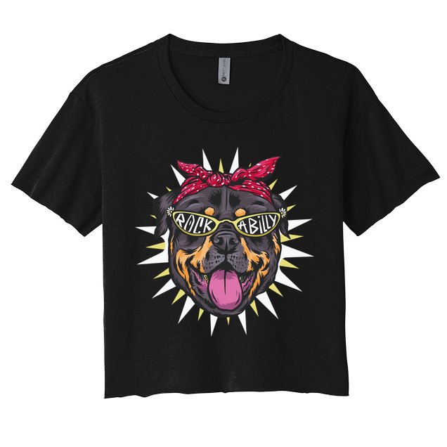 Rockabilly Rottweiler Dog Crop Top