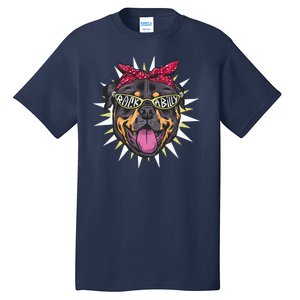 Rockabilly Rottweiler Dog Tall T-Shirt