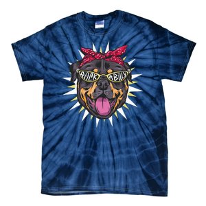 Rockabilly Rottweiler Dog Tie-Dye T-Shirt