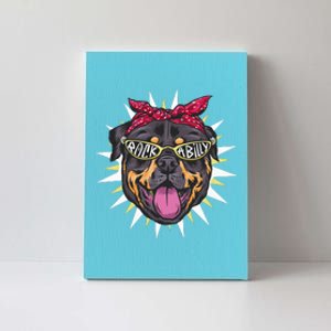 Rockabilly Rottweiler Dog Canvas