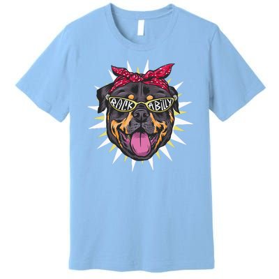 Rockabilly Rottweiler Dog Premium T-Shirt