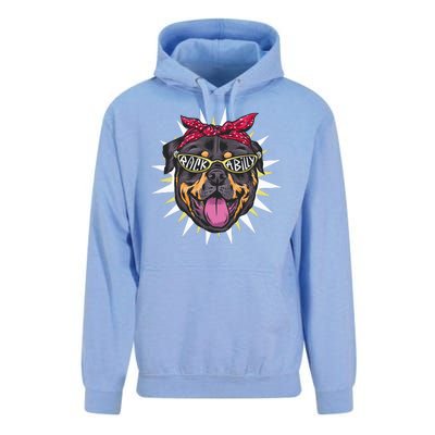 Rockabilly Rottweiler Dog Unisex Surf Hoodie