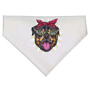 Rockabilly Rottweiler Dog USA-Made Doggie Bandana