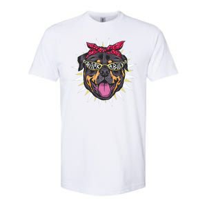 Rockabilly Rottweiler Dog Softstyle CVC T-Shirt